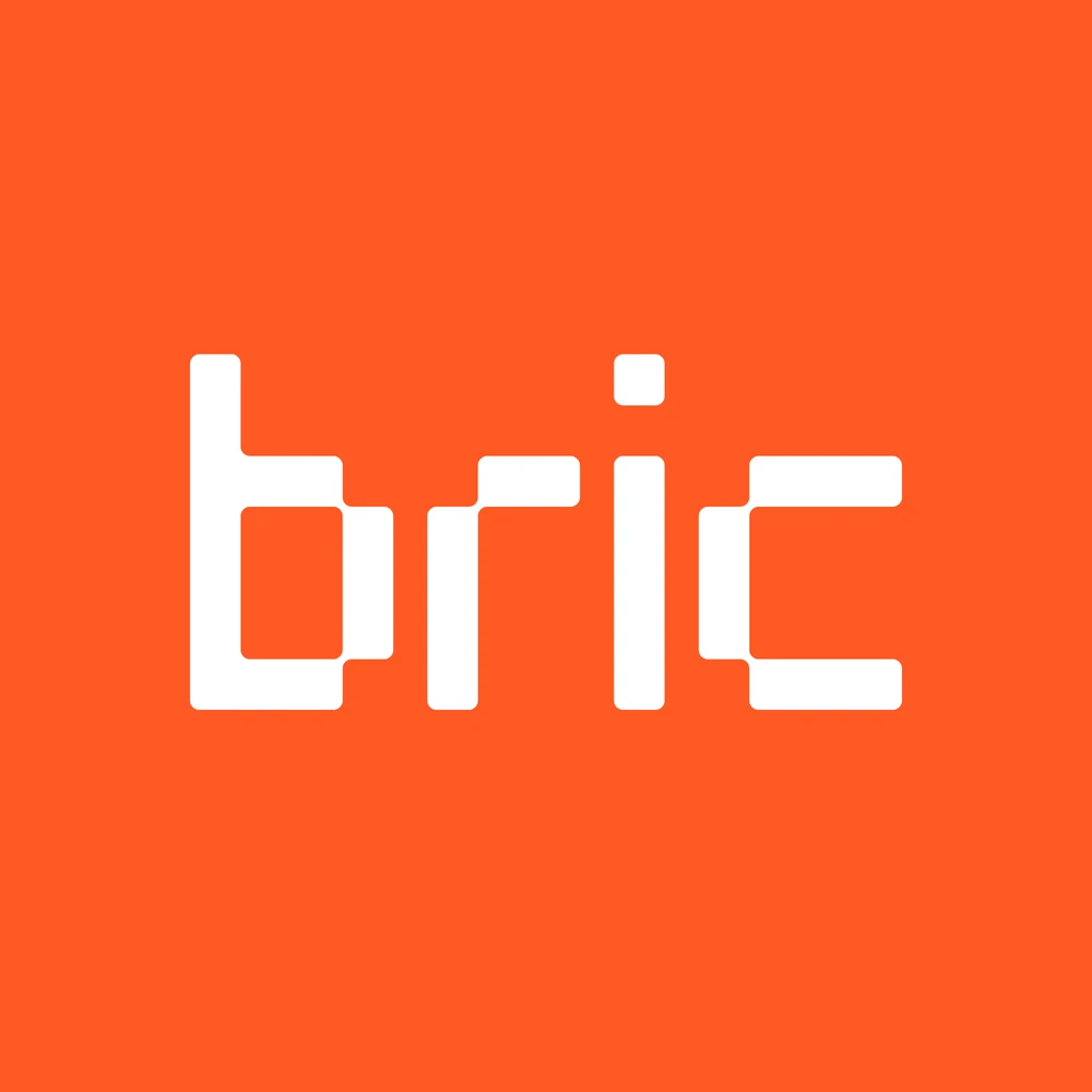 The bric wordmark in white on Bric orange